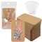 100 Pieces Keychain Display Cards, 3 x 4.7 Inch Keychain Holder with Self-Sealing Bags, Card Display Rack for Displaying Keyring Jewelry Bulk Keychains Packaging Supplies (Brown)